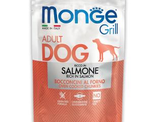 Monge GRILL POUCH SALMONE, Паучи для взрослых собак с лососем, 100 г