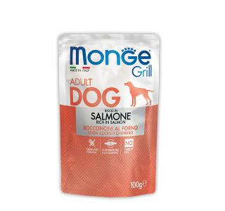 Monge GRILL POUCH SALMONE, Паучи для взрослых собак с лососем, 100 г