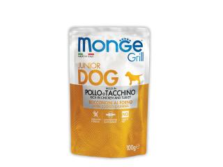 Monge GRILL POUCH POLLO e TACCHINO, Паучи для щенков с курицей и индейкой, 100 г