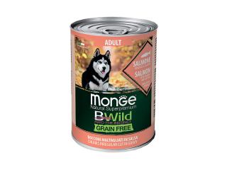 Monge BWild GRAIN FREE All Breeds Adult Salmone (Консервы для собак всех пород) из лосося с тыквой и кабачками, 400 гр