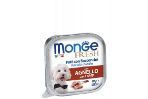 Monge Fresh PATE e BOCCONCINI con AGNELLO (Паштет для собак из ягненка), 100 г