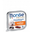 Monge Fresh PATE e BOCCONCINI con ANATRA (Паштет для собак из утки), 100 г