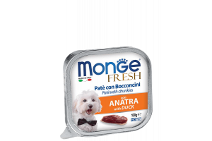 Monge Fresh PATE e BOCCONCINI con ANATRA (Паштет для собак из утки), 100 г