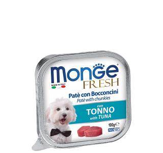 Monge Fresh PATE e BOCCONCINI con TONNO (Паштет для собак из тунца), 100 г