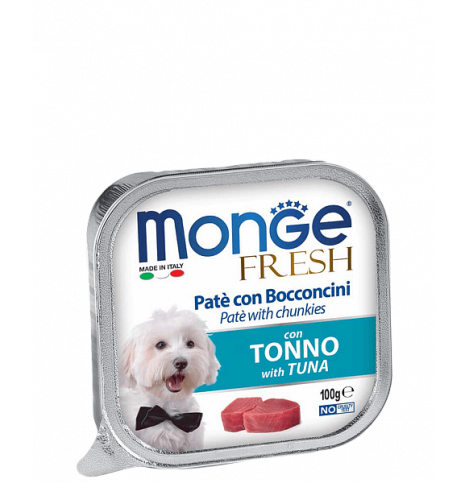 Monge Fresh PATE e BOCCONCINI con TONNO (Паштет для собак из тунца), 100 г