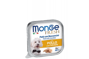 Monge Fresh PATE e BOCCONCINI con POLLO (Паштет для собак из курицы), 100 г