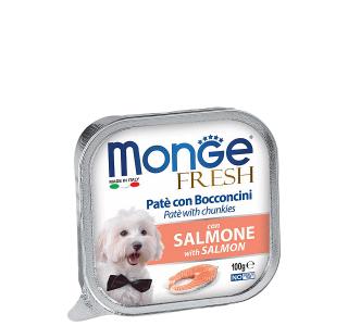 Monge Fresh PATE e BOCCONCINI con SALMONE (Паштет для собак с лососем), 100 г