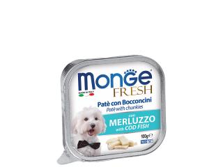 Monge Fresh PATE e BOCCONCINI con MERLUZZO (Паштет для собак с треской), 100 г