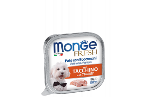 Monge Fresh PATE e BOCCONCINI con TACCINO (Паштет для собак с индейкой), 100 г