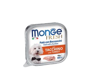 Monge Fresh PATE e BOCCONCINI con TACCINO (Паштет для собак с индейкой), 100 г