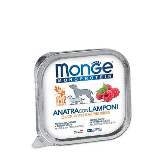 Monge Monoprotein ANATRA CON LAMPONI (Паштет для собак из утки с малиной), 150 г