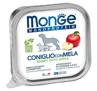 Monge Dog Monoprotein Fruits (паштет для собак из кролика с яблоком), 150г
