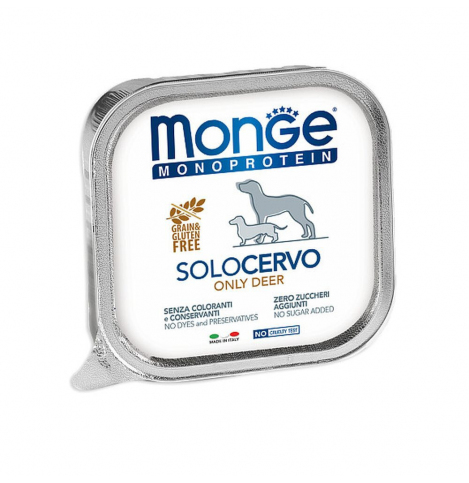 Monge Dog Monoprotein Solo (паштет для собак из оленины), 150г