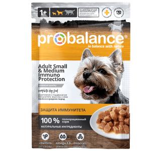 ProBalance Adult Small&Medium Immuno Protection (для защиты иммунитета взрослых собак малых и средних пород) Паучи с говядиной, 85 гр