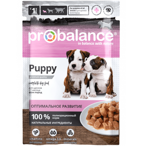 ProBalance Puppy Immuno Protection (для щенков всех пород) Паучи с ягненком, 85 гр