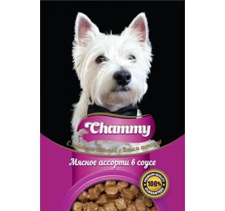 Chammy Пауч для собак мясное ассорти в соусе, 85г.