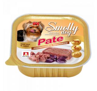 Зоогурман СмоллиДог патэ (Smolly dog pate), Консервы для собак Телятина с кроликом, 100г
