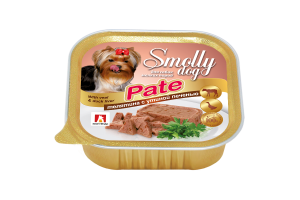 Зоогурман СмоллиДог патэ (Smolly dog pate), Консервы для собак Телятина с утиной печенью, 100г