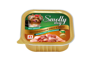 Зоогурман СмоллиДог (Smolly dog), Консервы для щенков Телятина с цыпленком, 100г