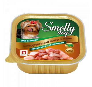 Зоогурман СмоллиДог (Smolly dog), Консервы для щенков Телятина с цыпленком, 100г
