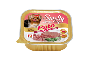 Зоогурман СмоллиДог патэ (Smolly dog pate), Консервы для собак Телятина с языком, 100г