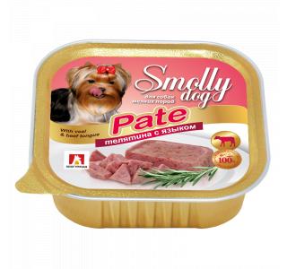Зоогурман СмоллиДог патэ (Smolly dog pate), Консервы для собак Телятина с языком, 100г