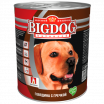 Зоогурман БигДог (BigDog), Консервы для собак  Говядина с гречкой, 850гр.