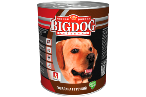 Зоогурман БигДог (BigDog), Консервы для собак  Говядина с гречкой, 850гр.