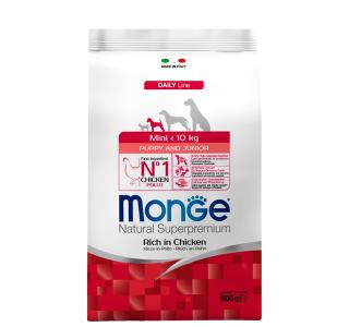 Monge Daily line Mini Puppy & Junior, курица с рисом. Сухой корм для щенков мелких пород, 800 г
