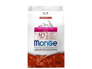 Monge Speciality line Extra Small Adult, ягненок, с рисом, с картофелем. Сухой корм для взрослых собак миниатюрных пород, 800 г