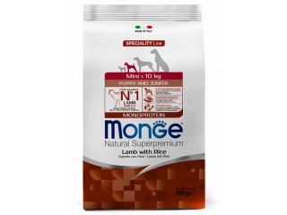 Monge Speciality line Mini Puppy & Junior, ягненок с рисом. Сухой корм для щенков мелких пород, 800 г