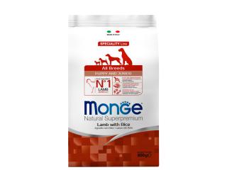 Monge Speciality line Puppy & Junior, ягненок с рисом. Сухой корм для щенков всех пород, 800 г