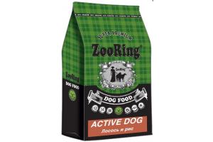 ZOORING ACTIVE DOG (Сухой корм для взрослых активных собак средних и крупных пород) лосось и рис, 2 кг