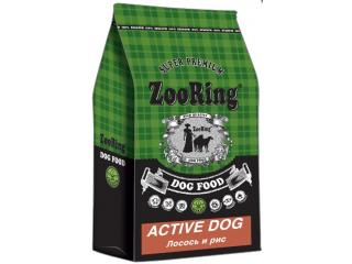 ZOORING ACTIVE DOG (Сухой корм для взрослых активных собак средних и крупных пород) лосось и рис, 2 кг