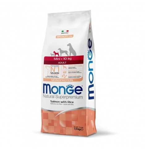 Monge Speciality line Mini Adult, лосось с рисом (Сухой корм для взрослых собак мелких пород), 500 г (весовой)