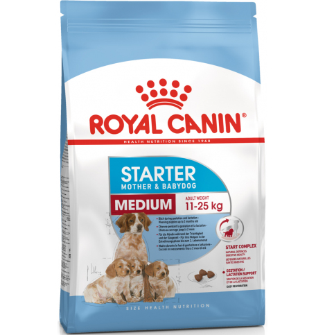 Royal Canin Medium Starter Mother & Babydog, Сухой корм для собак средних размеров (весом от 11 до 25 кг) в конце беременности и в период лактации, а также для щенков в период отъема от матери и до 2-х месячного возраста, 4 кг