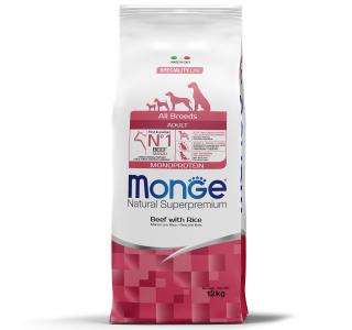 Monge Dog Monoprotein All Breeds Beef and Rice говядина с рисом (Сухой корм для собак всех пород), 500г (весовой)