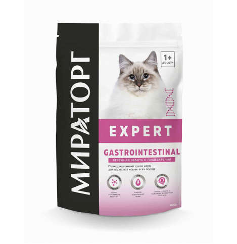 Winner Expert Gastrointestinal Полнорационный сухой корм для взрослых кошек всех пород, 0,4кг