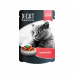 X-Cat курица и индейка в соусе Консервированный корм для кошек, 85г