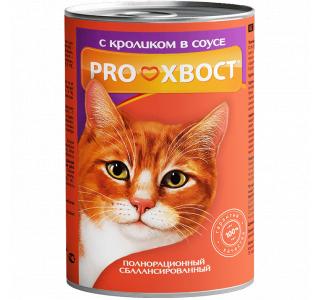 Прохвост "Кролик" Консервированный корм для кошек, 415г