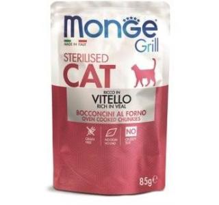 Monge Cat Grill Влажный корм для стерилизованных кошек с телятиной, пауч 85 г