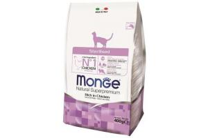 Monge Cat Daily Line Sterilised Cухой корм для стерилизованных кошек из курицы, 400 г