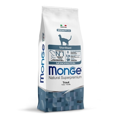 Monge Cat Speciality Line Monoprotein Sterilised Сухой корм для стерилизованных кошек из форели, 100г (весовой)