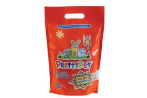 PrettyPet Древесный наполнитель с морковными чипсами для грызунов и птиц, 6л