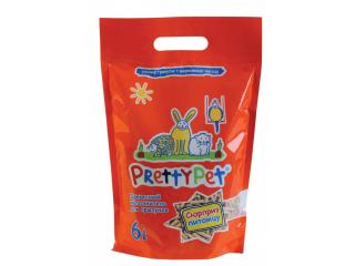 PrettyPet Древесный наполнитель с морковными чипсами для грызунов и птиц, 6л