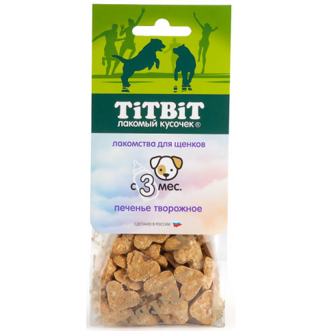 TiTBiT Печенье творожное для щенков 70 г