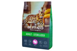 MR. BUFFALO STERILIZED С ИНДЕЙКОЙ Сухой корм для стерилизованных кошек и кастрированных котов, 400г