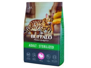 MR. BUFFALO STERILIZED С ИНДЕЙКОЙ Сухой корм для стерилизованных кошек и кастрированных котов, 400г