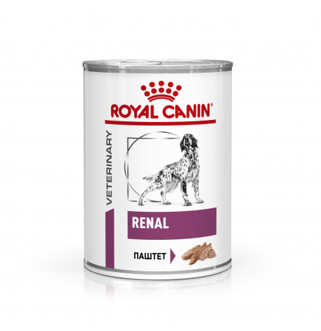 Royal Canin Renal (паштет), Корм консервированный диетический для взрослых собак, предназначенный для поддержания функции почек при острой или хронической почечной недостаточности - 410 гр