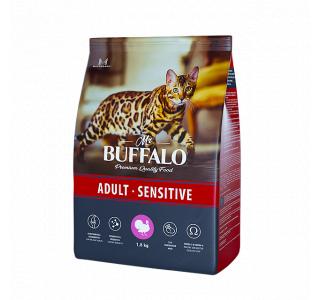 MR. BUFFALO ADULT SENSITIVE С ИНДЕЙКОЙ Сухой корм для взрослых кошек и котов с чувствительным пищеварением, 1,8 кг